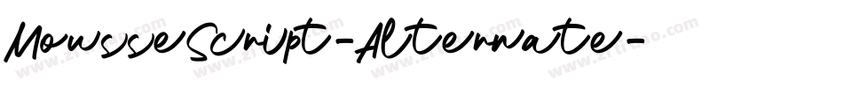MousseScript-Alternate字体转换