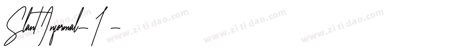 SlantInformal-1字体转换