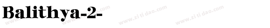 Balithya-2字体转换