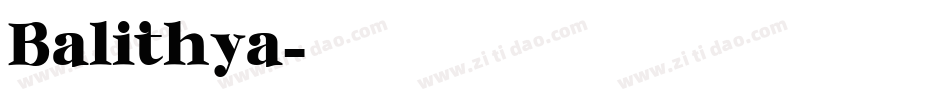 Balithya字体转换