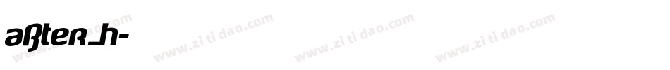 ASTER_H字体转换