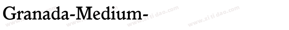 Granada-Medium字体转换