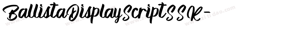 BallistaDisplayScriptSSK字体转换
