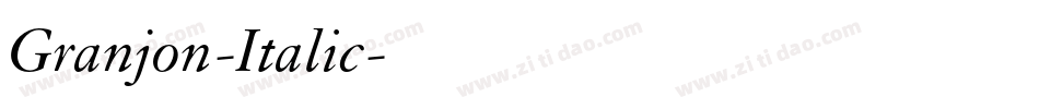 Granjon-Italic字体转换