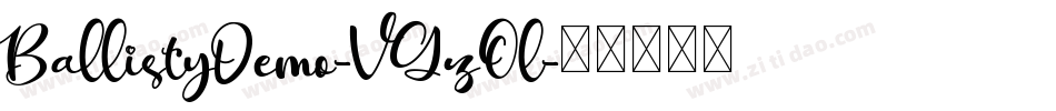 BallistyDemo-VGzOl字体转换
