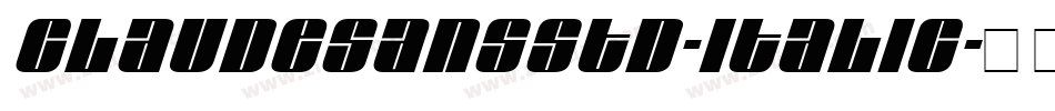 ClaudeSansStd-Italic字体转换