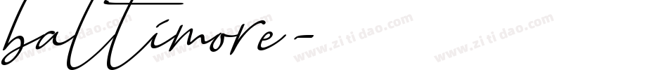baltimore字体字体转换