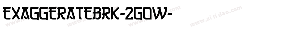 ExaggerateBrk-2GoW字体转换