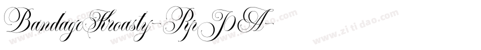 BandageKroasty-RpJ0A字体转换