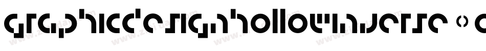 GraphicDesignHollowInverse-OVEPO字体转换