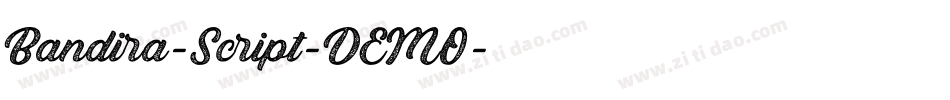 Bandira-Script-DEMO字体转换