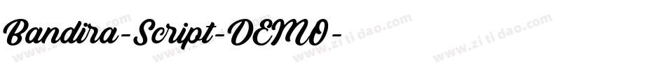 Bandira-Script-DEMO字体转换