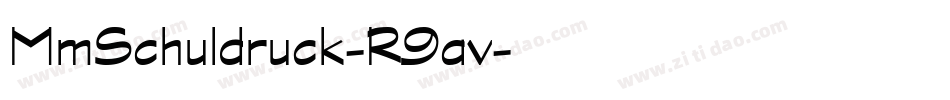 MmSchuldruck-R9av字体转换