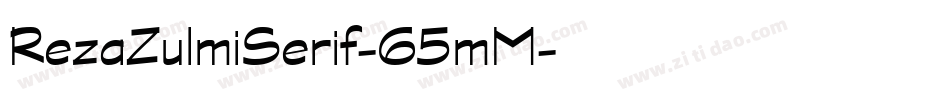 RezaZulmiSerif-65mM字体转换