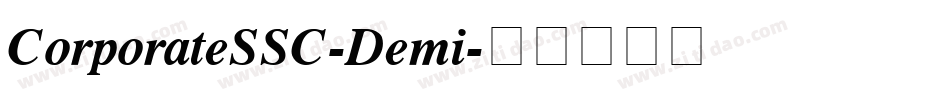 CorporateSSC-Demi字体转换