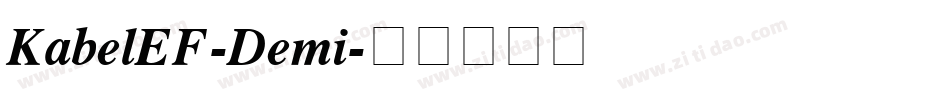 KabelEF-Demi字体转换