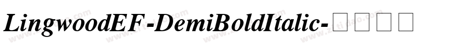 LingwoodEF-DemiBoldItalic字体转换