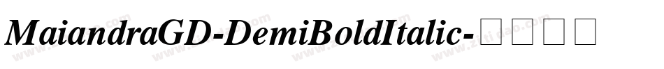 MaiandraGD-DemiBoldItalic字体转换