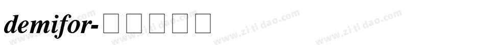 demifor字体转换