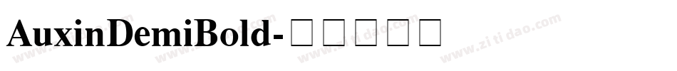 AuxinDemiBold字体转换