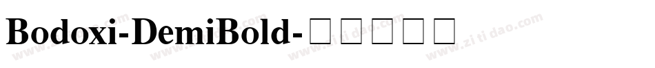 Bodoxi-DemiBold字体转换
