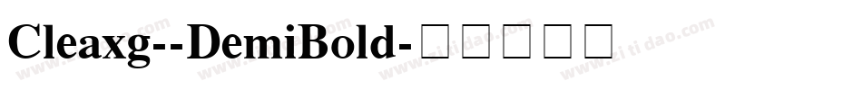 Cleaxg--DemiBold字体转换
