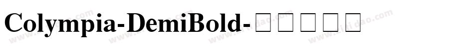 Colympia-DemiBold字体转换