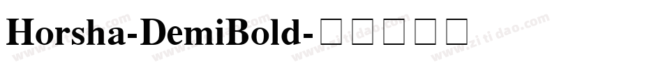 Horsha-DemiBold字体转换