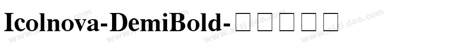 Icolnova-DemiBold字体转换