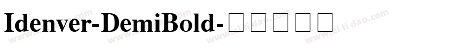 Idenver-DemiBold字体转换