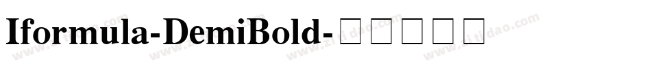 Iformula-DemiBold字体转换