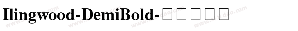Ilingwood-DemiBold字体转换