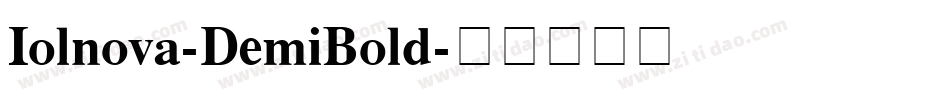 Iolnova-DemiBold字体转换