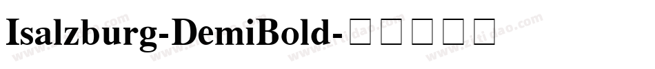 Isalzburg-DemiBold字体转换