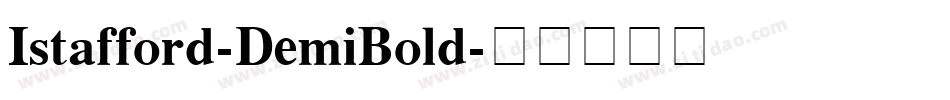 Istafford-DemiBold字体转换