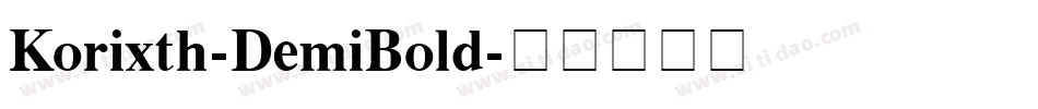 Korixth-DemiBold字体转换