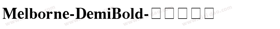 Melborne-DemiBold字体转换