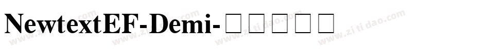 NewtextEF-Demi字体转换