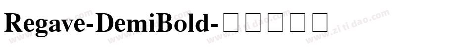 Regave-DemiBold字体转换