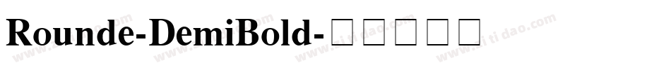 Rounde-DemiBold字体转换