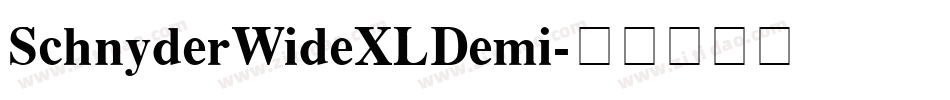 SchnyderWideXLDemi字体转换