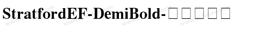 StratfordEF-DemiBold字体转换