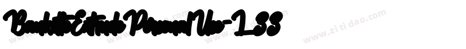 BankitteExtrudePersonalUse-L33gy字体转换