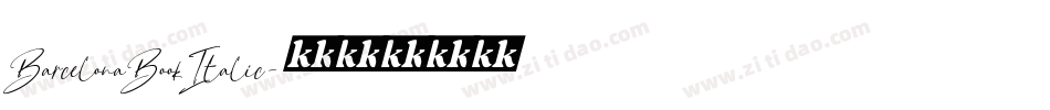 BarcelonaBookItalic字体转换