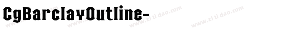 CgBarclayOutline字体转换