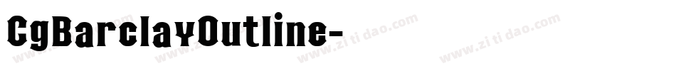 CgBarclayOutline字体转换
