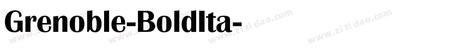 Grenoble-BoldIta字体转换