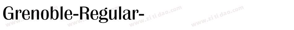 Grenoble-Regular字体转换