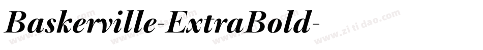 Baskerville-ExtraBold字体转换