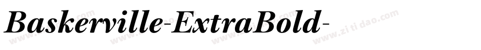 Baskerville-ExtraBold字体转换